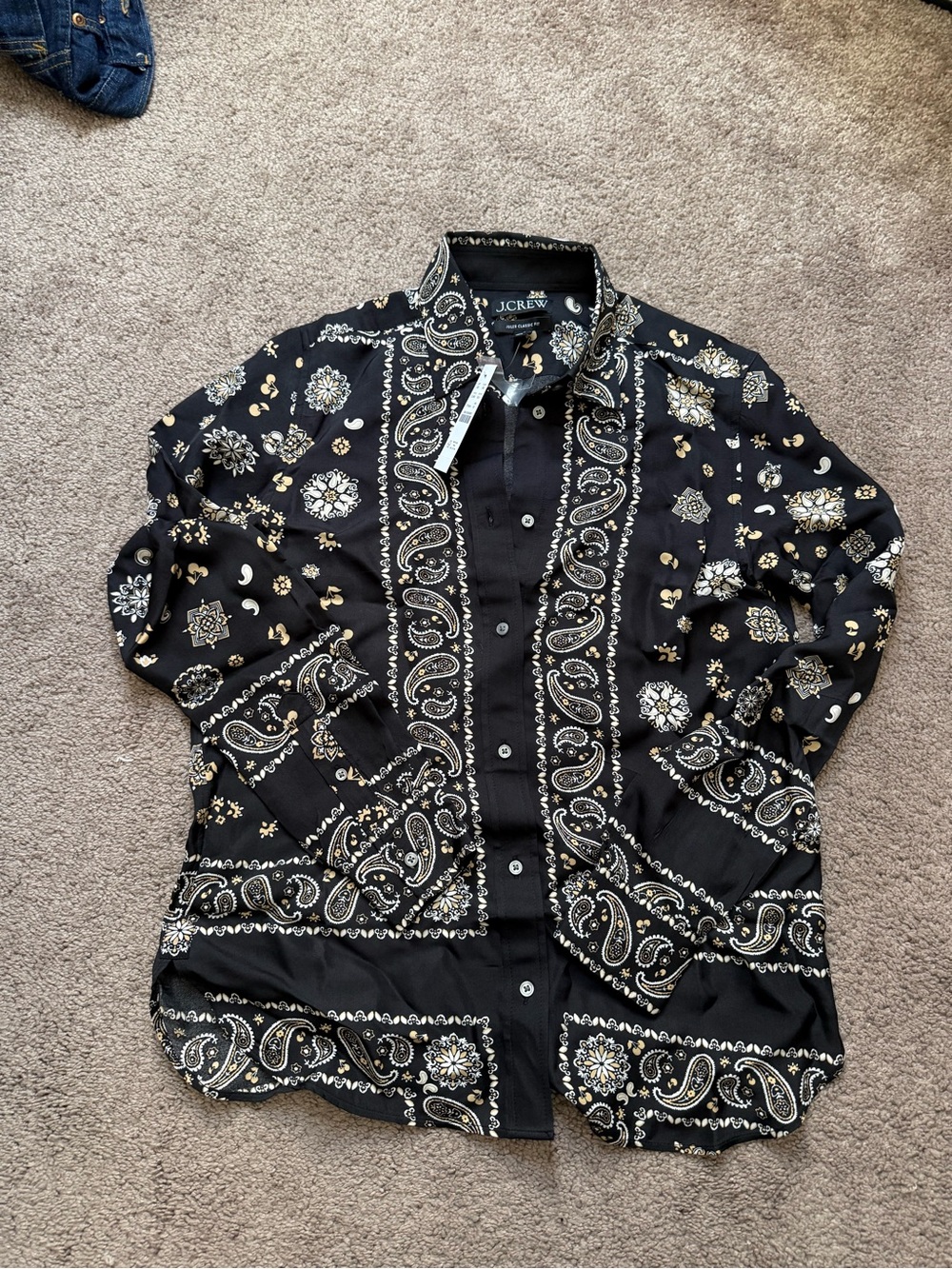 J crew Jules classic fit shirt in bandana print viscose